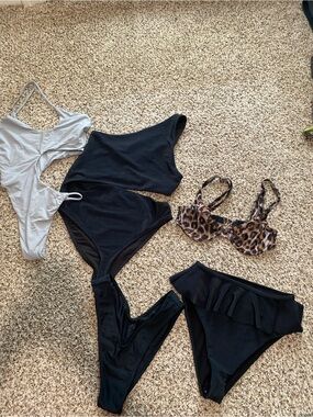 Revolve LPA Beach Riot XS S Swimsuit One Piece Bikini Cheeky Swim Top Bundle
